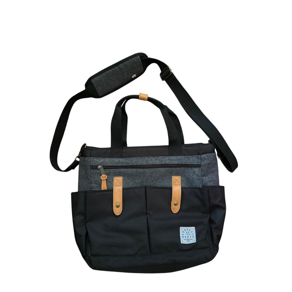 Product Of The North Dawn Tote Diaper Bag Travel Leather Accents Baby Kid Travel